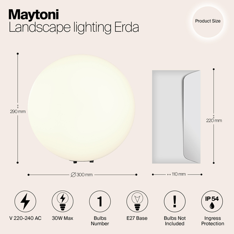Ландшафтный светильник Maytoni Erda O594FL-01W