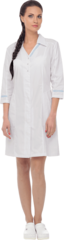 Халат медицинский ГАЛИНА белый ткань Тиси