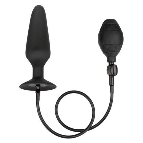 Черная расширяющаяся анальная пробка XL Silicone Inflatable Plug - 16 см. - California Exotic Novelties Anal Toys SE-0430-30-3