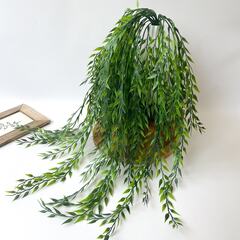 Ампельное растение, зелень бамбука искусственная свисающая, зеленая, 73 см, набор 2 букета