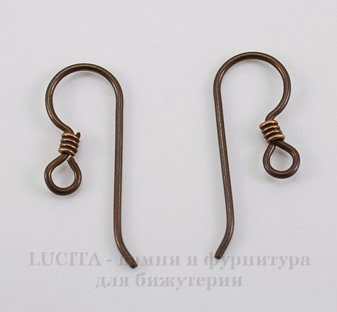 Швензы-крючки TierraCast с пружинкой 23х8 мм (цвет-античная медь), пара
