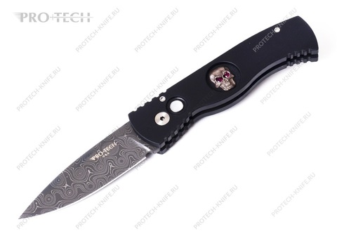 Нож Pro-Tech TR-2 Custom Skull Damascus 