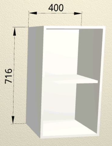 Кухня Мария шкаф верхний 400