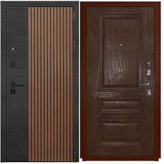 Купить Входная дверь L 48 - Фараон 2 шпон мореный дуб