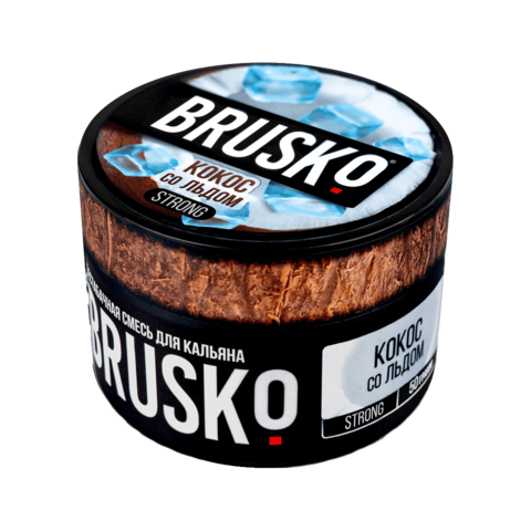 Бестабачная смесь для кальяна BRUSKO 50г STRONG - Кокос со льдом