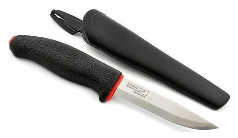 Нож Morakniv Allround 711 стальной, лезвие: 102 mm, прямая заточка черный/красный (11481)