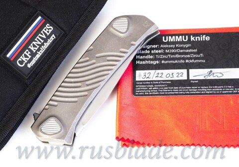 CKF UMMU knife (Aleksey Konygin, M390, Ti, Zirc) 