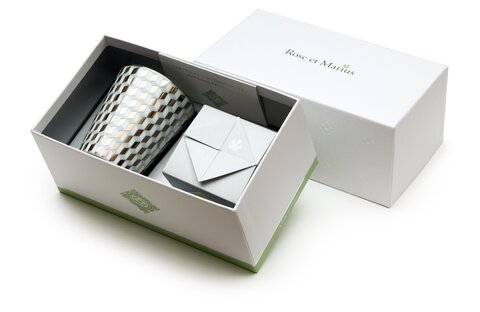 Свеча парфюмированная 200г Rose et Marius Tometo gris platine серая