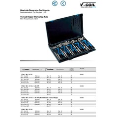 Набор для восстановления резьбы VC85 М6-М10 87пр V-Coil Volkel 04085