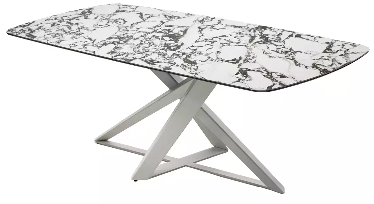 Стол VICENZA 220 BULGARI WHITE, керамика / белый, DISAUR