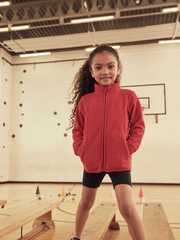 Куртка флисовая на молнии для девочки Next A14-365, Красный