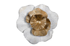 Декор настенный Garda Decor Цветок бело-золотой 37SM-0661