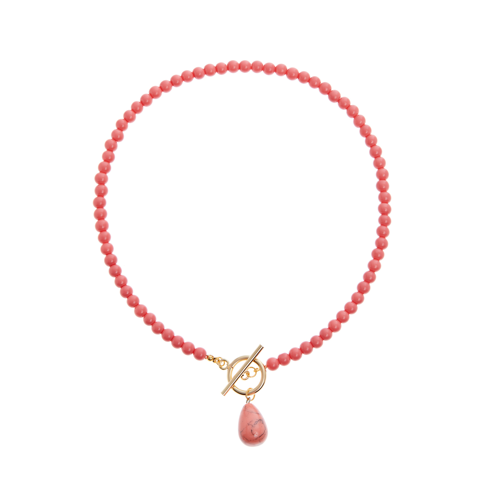 HOLLY JUNE Колье Drop Necklace – Coral
