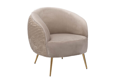 Кресло велюр Garda Decor бежевое 48my-2582 beg go