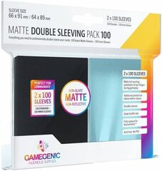 Протекторы для карт Matte Double Sleeving Pack Clear/Black (2x100 Sleeves)