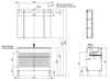 Aquanet 277557 Компл.3 - Тумба Алвита new 100 напольная 1 ящ., 2 дв.цв.дуб веллингтон белый (277557)