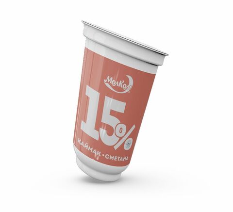 Сметана 15% 360 гр Молком КАЗАХСТАН