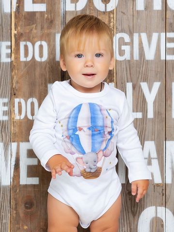 Боди "Слоненок на воздушном шарике" для мальчика