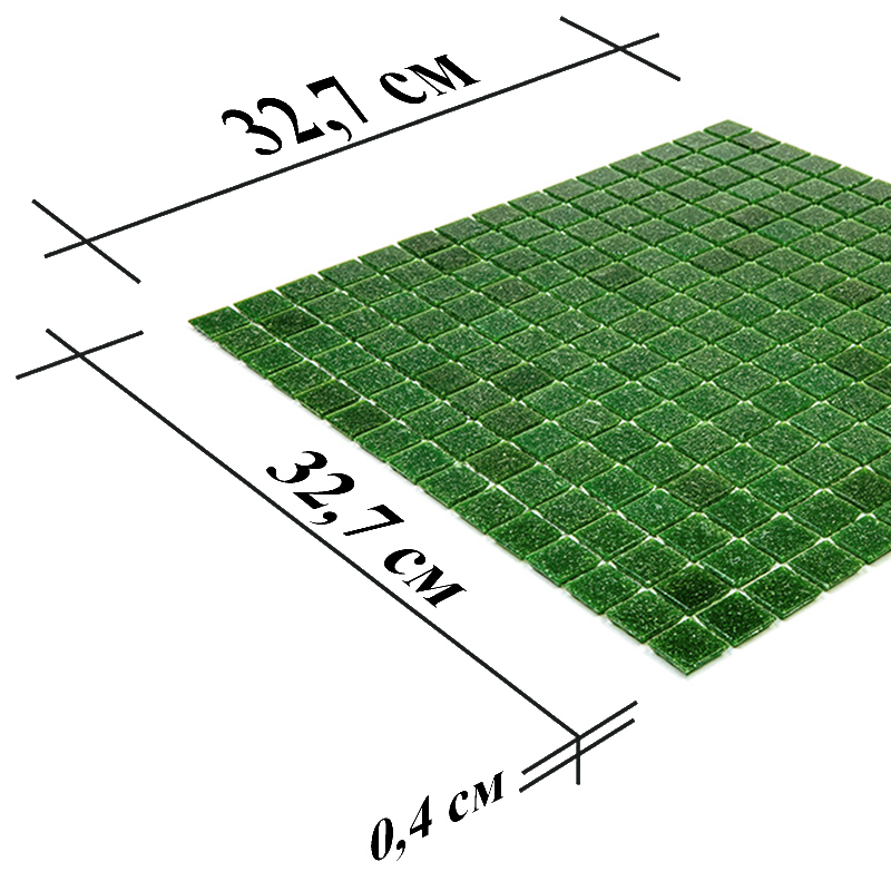 SE33 Мозаика одноцветная чип 20 стекло Alma Mono Color зеленый квадрат