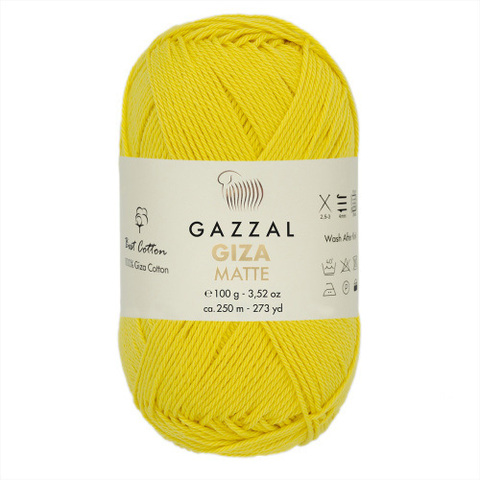 Пряжа Gazzal Giza Matte 5583 солнечный желтый