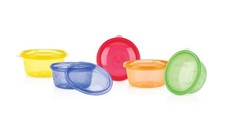 Nuby 91164 контейнер-тарелка с крышкой, 6 шт (стандарт)