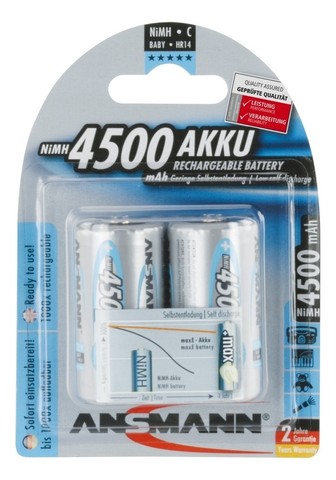 Аккумулятор С/NiMH ANSMANN MaxE 1.2V 4500mAh