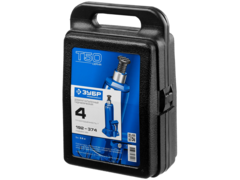 ЗУБР 4 т, 192 - 374 мм, бутылочный гидравлический домкрат в кейсе, Профессионал (43060-4-K)