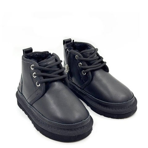 Ugg Kids Neumel Zip Leather - Black