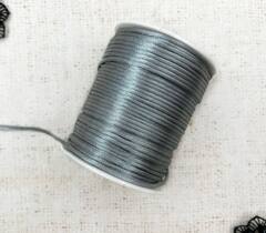 Шнур круглый атласный (для воздушных петель), 2 мм, тёмно-серый