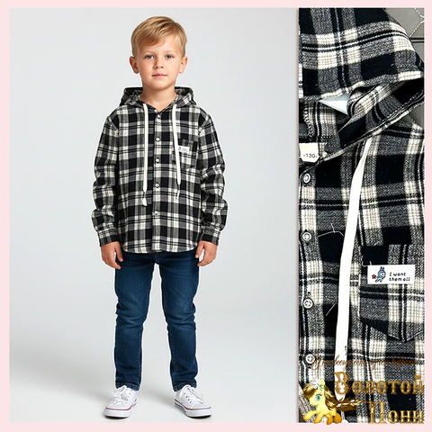 Рубашка с капюшоном м (2-6) 251204-W2041