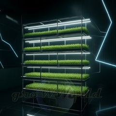 Многоярусный гидропонный стеллаж 5 ярусов B2500хД2100хШ600мм до 500 растений