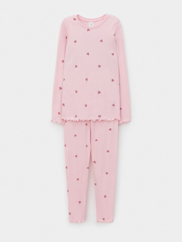 пижама  для девочки  К 1618/холодный розовый,милые сердечки