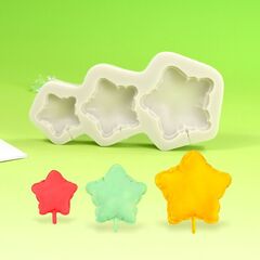 Силиконовая форма для леденцов «Звезды-Воздушные шары»