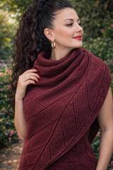 Описание по вязанию шали спицами "Ficus"