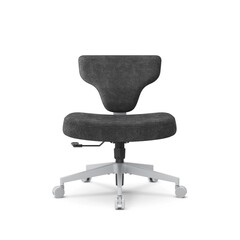 Кресло гибридной посадки FoxGear SHORTZ Fabric, размер 2 (с ноутбучным столиком), тёмно-серый (FG-SHORTZ-F2-DG)