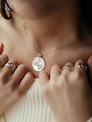 Подвеска Море, я скучаю с перламутром