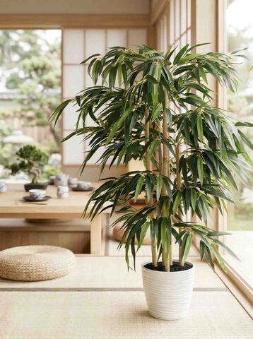 Дерево Бамбук темный 90см в горшке