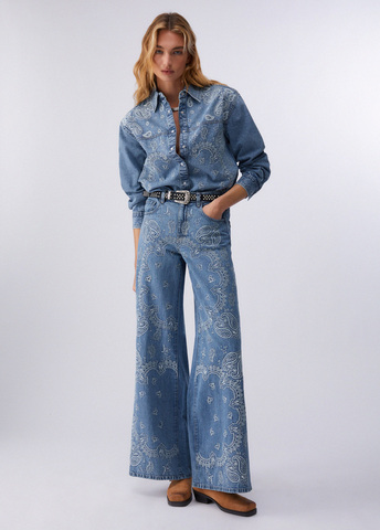 Liu Jo Рубашка джинсовая с вышивкой