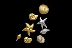 Силиконовый молд Набор морских ракушек мини
