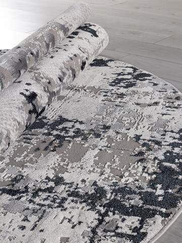 ковёр PALERMO 1*2 м (F282 DARK-GRAY) овал