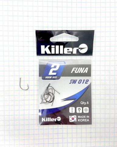 Крючок KILLER FUNA № 2 продажа от 10 шт.