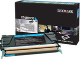 Картридж для принтеров Lexmark X746/X748 голубой большой ёмкости (cyan). (X748H1CG)