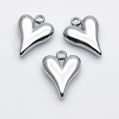 Подвеска Сердце, сталь, размер 16*12*4 мм, цена за 1 шт