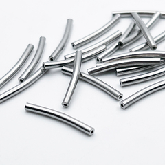 Бусина Трубочка, сталь, размер 20*2 мм, цена за 10 штук