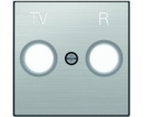 Розетка телевизионная TV-R единственная. Цвет Нержавеющая сталь. ABB Sky. 8150+2CLA855000A1401