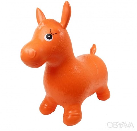 Игрушка ослик-прыгун музыкальный оранжевый