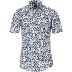 Рубашка Venti Modern Fit 623869400-100 цветочный принт короткий рукав