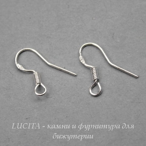 Швензы - крючки с пружинкой, 14х9 мм (цвет - серебро), пара