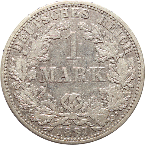 1 марка 1887 (A) Германия F-VF