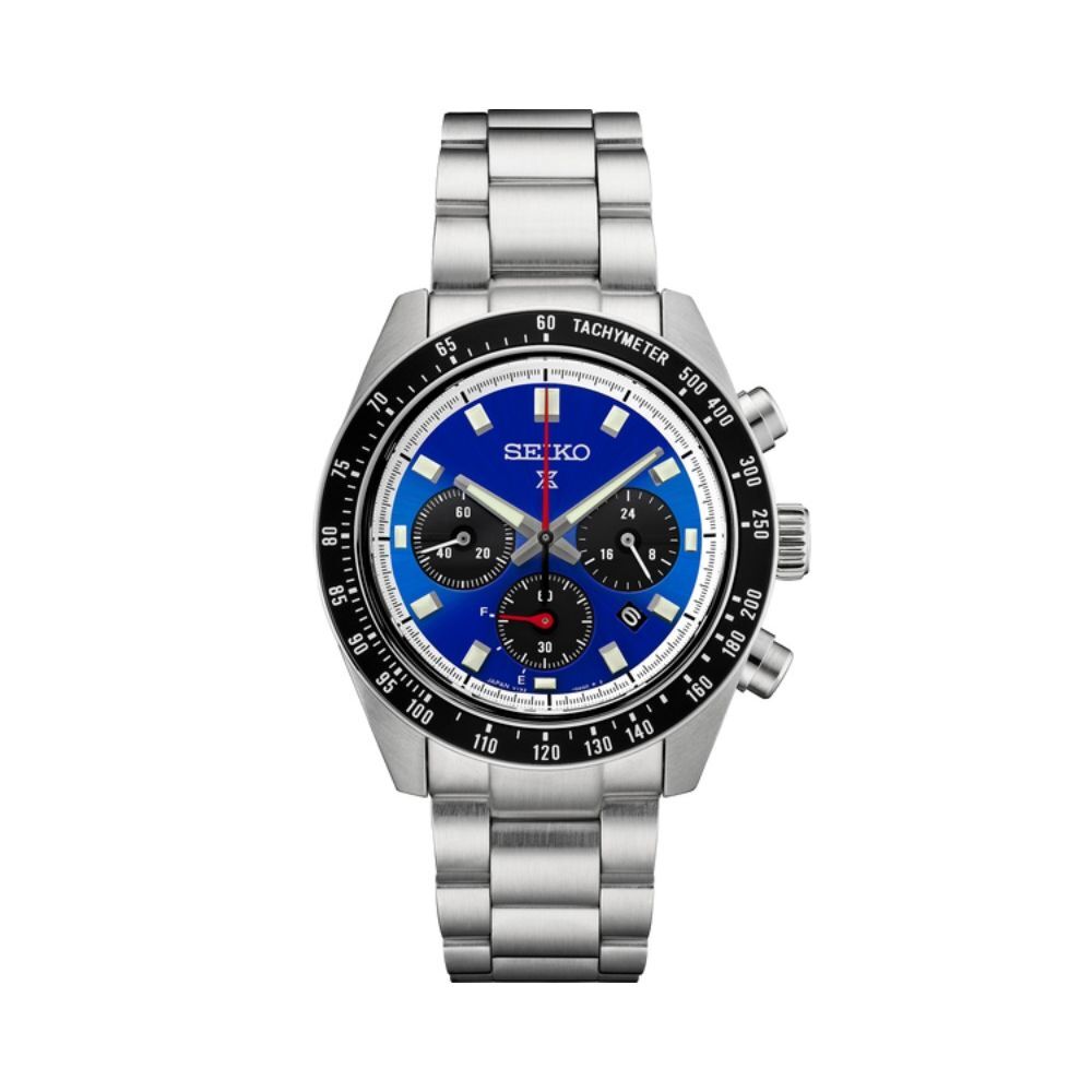 Seiko chronograph blue sale
